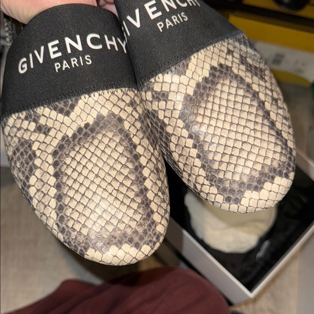 Givenchy Snakeskin Patterned Mules - image 5